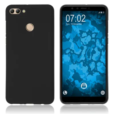 Produktbild von PhoneNatic Case kompatibel mit Huawei Y9 (2018) - schwarz Silikon Hülle matt Cover