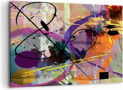 Produktbild von Bild auf Leinwand - Leinwandbild - Abstraktion modern - 100x70cm - Wand Bild - Wanddeko - Leinwanddruck - Bilder - Kunstdruck - Wanddekoration - Leinwand bilder - Wandkunst - AA100x70-3895