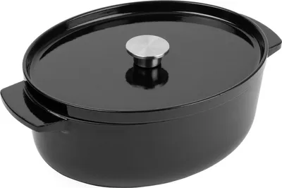 Obrázek produktu pro KitchenAid CC006064-001, 5,6 l, Černá, Litina, Keramický, Elektrický, Plyn, Halogen, Indukční, Utěsněná plotna, Černá, Litina