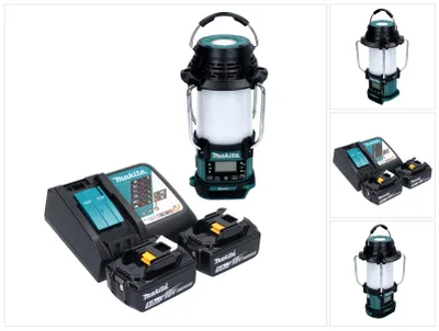 Obrázok produktu pre Akumulátorové rádio Makita DMR 056 RT 18 V FM DAB+ so svietidlom 360° IP65 + 2x akumulátor 5,0 Ah + nabíjačka