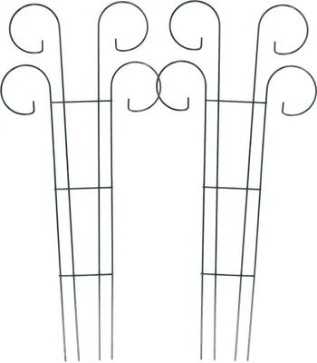 Produktbild von BURI 2x Metall-Blumenspalier 90x41cm Rankgitter Rankhilfe Pflanzenstütze Kletterhilfe