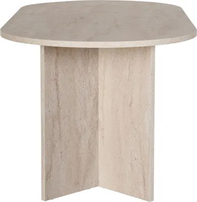 Image de Skye Decor, Sablin - Travertine, table de salle à manger, travertine, plateau 100 % mélamine, 180 x 89,5 x 75 cm