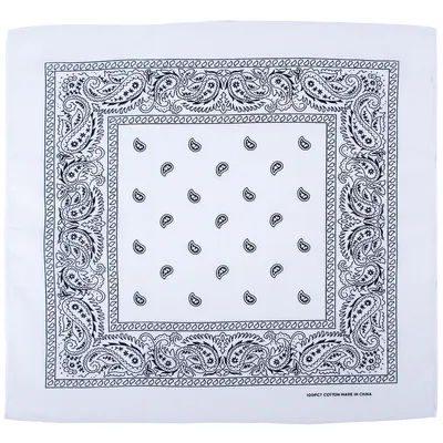 Produktbild von Weißes Baumwoll-Bandana 55x55cm, weiß