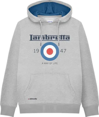 Image de Lambretta - "AW24" sweat à capuche pour homme LB201 (L) (gris chiné)