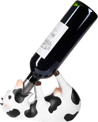 Produktbild von Flaschenhalter "Durstige Kuh" - Flaschenhalter "Berauschte Tiere" - Lustiger Flaschenständer