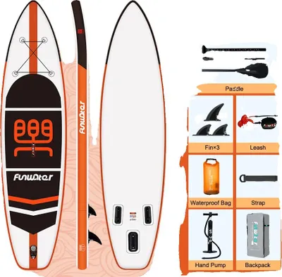 Image de Planche de stand up paddle gonflable, pont antidérapant, kit d'accessoires complet, SUPFW03A