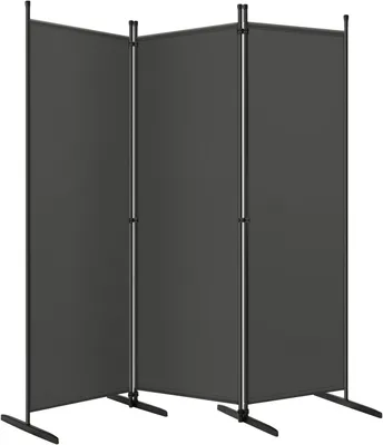 Produktbild von Faltbarer freistehender Raumteiler | Dunkelgrau | 167 x 177 cm