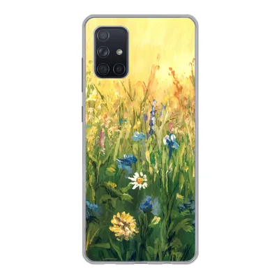 Produktbild von MuchoWow® Handyhülle Schutzhülle Hülle für Samsung Galaxy A51 Blumen - Aquarell - Sonne Silikon Softcase Handy Hülle - Schutzabdeckung