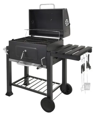Immagine prodotto di Barbecue da giardino con copertura 116x70x110 cm Kaminer