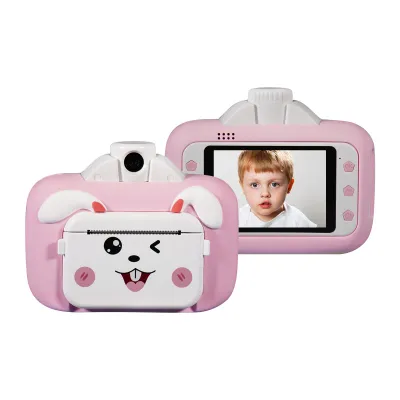 Produktbild von Bisofice Kid Camera Kinder 1080P Digitalkamera Thermodruck 3,5-Zoll-IPS-Bildschirm 180° drehbar 4K-Objektiv Foto Selfie 1080P Video Autofokus mit