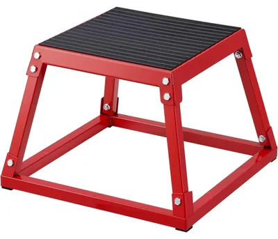 Obrázek produktu pro Ocelová plyometrická bedna – platforma pro posilování – protiskluzová – robustní provedení – výška 30,5 cm – pro domácí posilovnu – HIIT