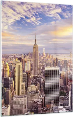 Produktbild von Bilder auf glas - Einteilig - New York Stadt - 50x70cm - Glasbilder - Wandbilder - Bilder - zum Aufhängen bereit - Wanddekoration aus Glas - Glas Bilder - Wandbild auf Glas - GPA50x70-3638