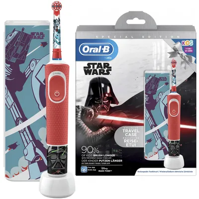 Obrázek produktu pro Oral-B Vitality 100 Kids Star Wars Elektrický zubní kartáček včetně cestovního pouzdra červený