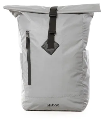 Produktbild von blnbag M9 - Licht-Reflektierender Rolltop Fahrrad-Rucksack Tagesrucksack Damen Daypack Herren Roll-Up Backpack leuchtend in Dunkelheit 60cm, 23L,Silber