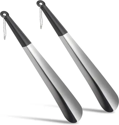 Obrázok produktu pre Obuvzák 30 cm, 2 kusy, nehrdzavejúca oceľ, protišmyková rukoväť, pre seniorov