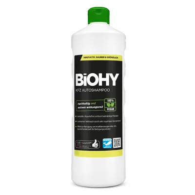 Produktbild von BiOHY KFZ Autoshampoo , Autowaschmittel, Auto Shampoo, Schaumreiniger – 1 x 1 Liter Flasche