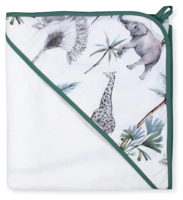 Image de Serviette de bain à capuche safari - 100 x 100 cm - Blanc | par SEVIRA KIDS