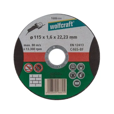 Image de wolfcraft 1 disque à tronçonner la pierre ø115x1,6x22,2mm