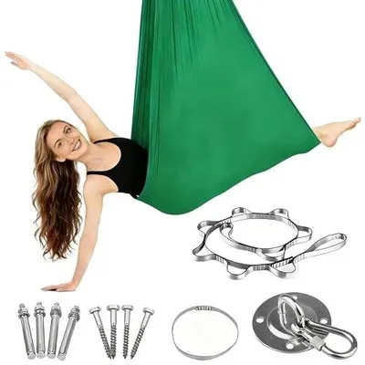 Zdjęcie produktu dla Hamak do jogi aerial yoga tkanina poliestrowa fitness 280X150CM