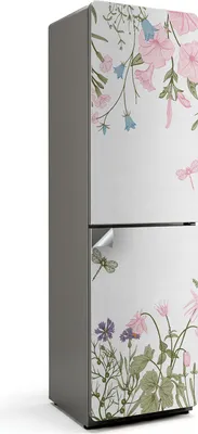 Produktbild von Fächer- und Linienmuster – Kühlschrank Aufkleber – Klebefolie Kühlschrank – Kühlschrank Nachbildung – Kühlschrankfolie selbstklebend – Küchen Nachbildungation – 60x205 cm