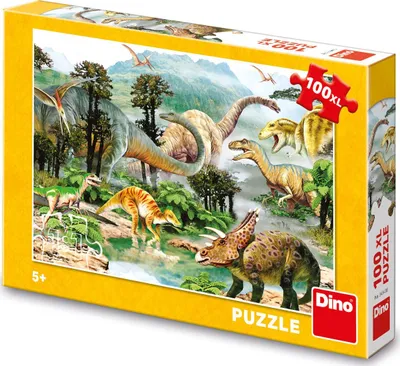 Zdjęcie produktu dla Życie dinozaurów: puzzle 100XL elementów