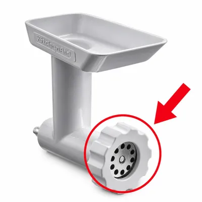 Produktbild von KitchenAid Fleischwolf Verschlussring Weiß – Original Befestigungsring für Fleischwolf 5FGA Aufsatz & Fleischwolf Zubehör