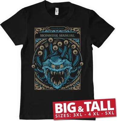 Produktbild von Monsters Manual Big & Tall T-Shirt - 5XL - Black