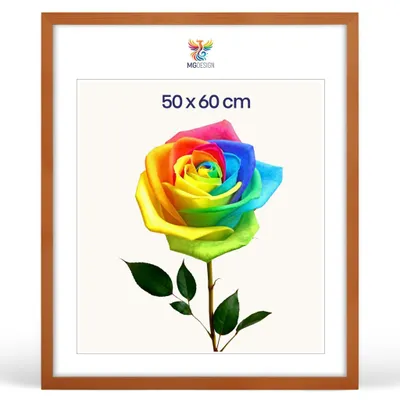 Produktbild von MG Design Bilderrahmen Lackiert 50x60 cm - Posterrahmen Echtholz mit Acrylglas, stabile Wandaufhängung, hoch/quer