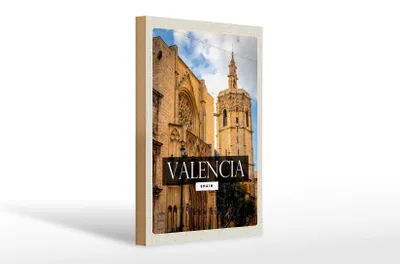 Produktbild von Holzschild Reise 20x30cm Valencia Spain Architektur Tourismus