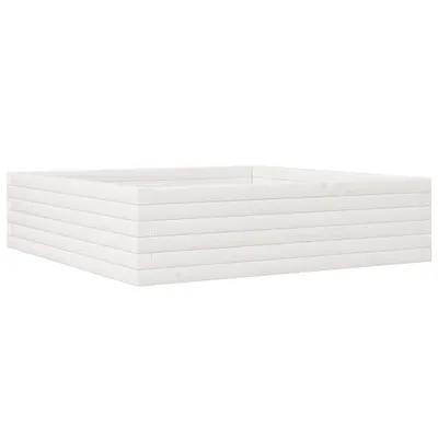 Immagine prodotto di Fioriera da Giardino Bianca 90x90x23 cm Legno Massello di Pino