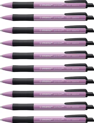 Produktbild von STABILO Druck-Kugelschreiber - STABILO pointball NatureCOLORS Wildflower - 10er Pack - Schreibfarbe blau - grauviolett
