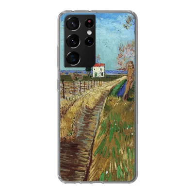 Produktbild von MuchoWow® Handyhülle Schutzhülle Hülle für Samsung Galaxy S21 Ultra Weg durch ein Weidenfeld - Vincent van Gogh Silikon Softcase Handy Hülle - Mobiltelefon