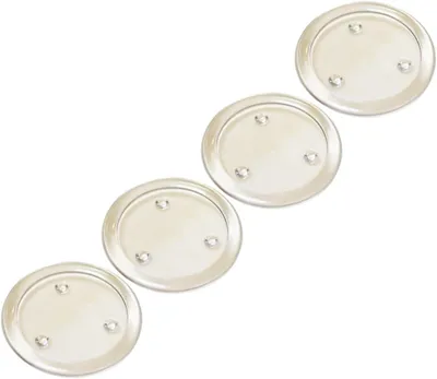Produktbild von 4-teiliges Kerzenhalter-Set aus Klarglas mit runder Glasablage für Kerzen – Eleganter Kerzenhalter für Hochzeiten und Empfänge