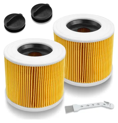 Produktbild von 2 Stück WD3 Filter für Kärcher Staubsauger WD3, WD2, WD1, MV3, MV2, A, K, KNT, NT, SE, VC Patronenfilter Ersatzfilter Staubsaugerfilter für Kärcher Staubsauger Filter 6.414-552.0/64145520