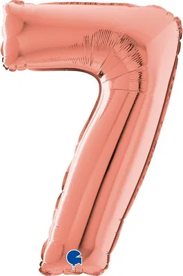 Produktbild von Folienballon Nummer 7 Roségold - 66 cm Grabo