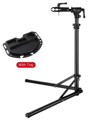 Image de Support de réparation pour vélos, réglable en hauteur, design léger, trépied avec plateau