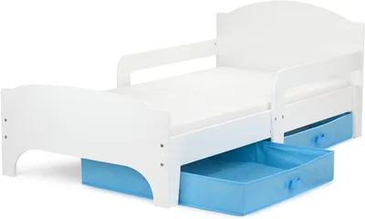Produktbild von Bayagu Kinderbett Weiß 140x70cm Schaumstoffmatratze Einzelbett für Kinder