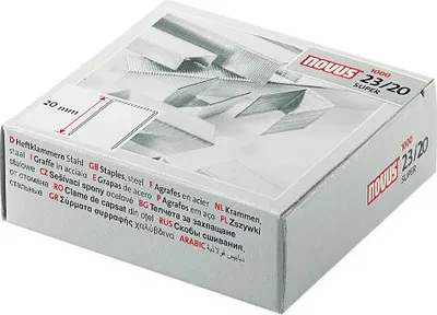 Produktbild von NOVUS Heftklammer 23/20 042-0240 verzinkt 1.000 St./Pack.