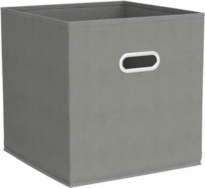 Produktbild von Famanu Aufbewahrungsbox grau - Set von 2 - faltbare Stoffbox ohne Deckel - mit Griff - 30 x 30 x 30 cm