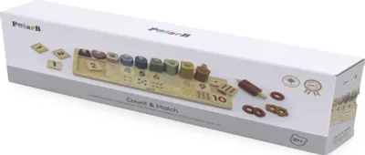 Image de Viga Toys - VIGA PolarB Trieur de comptage en bois Apprendre les chiffres Montessori