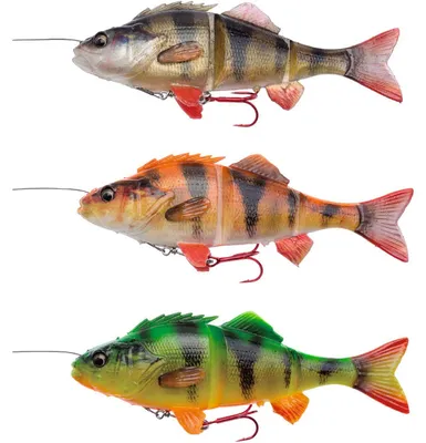 Produktbild von Savage Gear 4D Line Thru Perch Gummifisch Barsch, Farbe:Albino, Länge / Gewicht:17cm - 63g