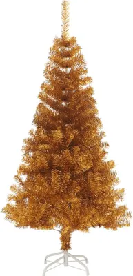 Obrázek produktu pro vidaXL Umělý vánoční stromek se stojanem Gold 120 cm PET
