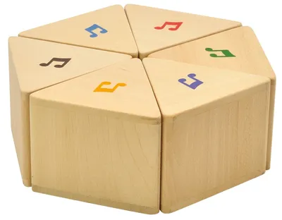 Produktbild von Eduplay Geräuschspiel Holzprismen für Kinder - Lernspielzeug