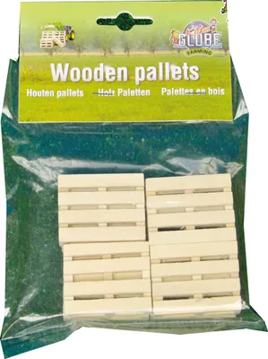 Produktbild von Van Manen Holz-Paletten Set 8 Stück 5x3,8x1cm im Maßstab 1:32