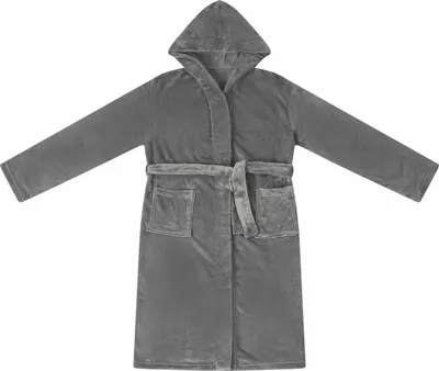 Image de vidaXL Peignoir Hoodie gris foncé XXXL Flanelle