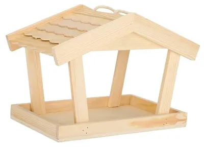Obrázok produktu pre Drevený vtáčik - Kŕmidlo pre veľké vtáky - Kapacita 1,8 kg - 30 x 16 x 22 cm