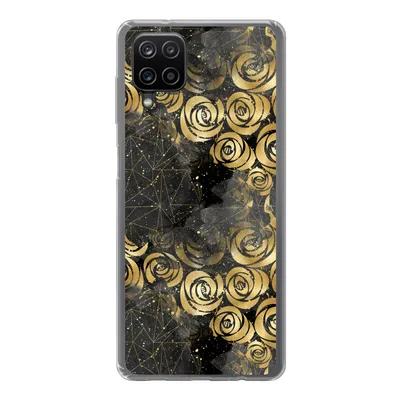 Produktbild von MuchoWow® Handyhülle Schutzhülle Hülle für Samsung Galaxy A12 Marmor - Gold - Rose - Muster Silikon Softcase Handy Hülle - Bild