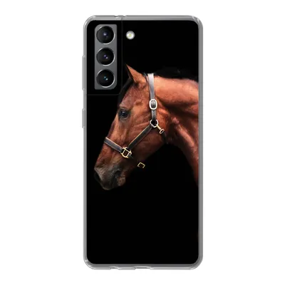 Produktbild von MuchoWow® Handyhülle Schutzhülle Hülle für Samsung Galaxy S21 Pferd - Leicht - Halfter Silikon Softcase Handy Hülle - Softcase