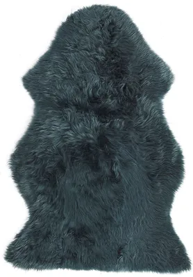 Produktbild von BELIANI Schaffell Dunkelgrün Natürliches Leder Unregelmäßige Form Elegantes Design 65 x 110 cm