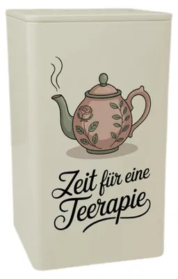 Teedose 900 ml mit Spruch für Teeliebhaber